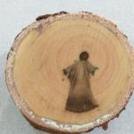 Bild von Jesus in Holzschnitt entdeckt